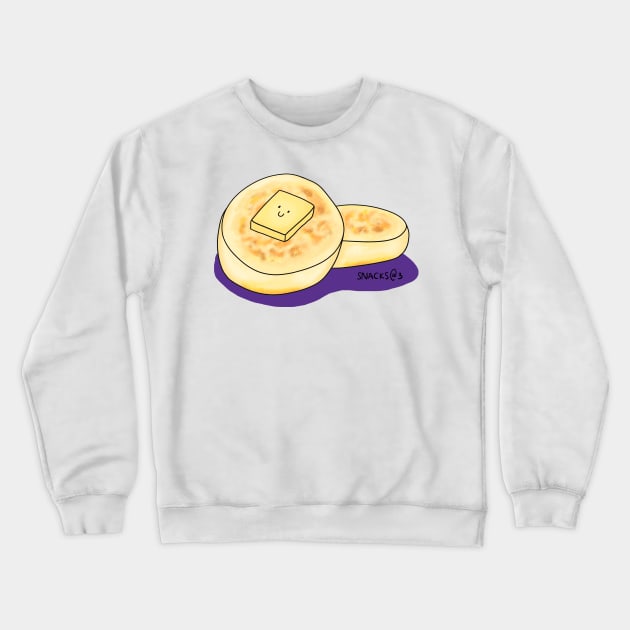 Little crumpets with butter Crewneck Sweatshirt by Snacks At 3